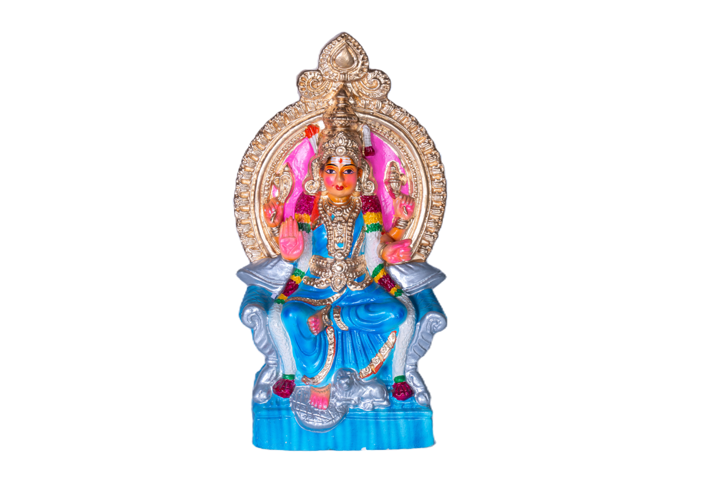 Bhuvaneswari Blue Paper Mache Golu Doll for Navaratri & Sankaranti – Swatika USA