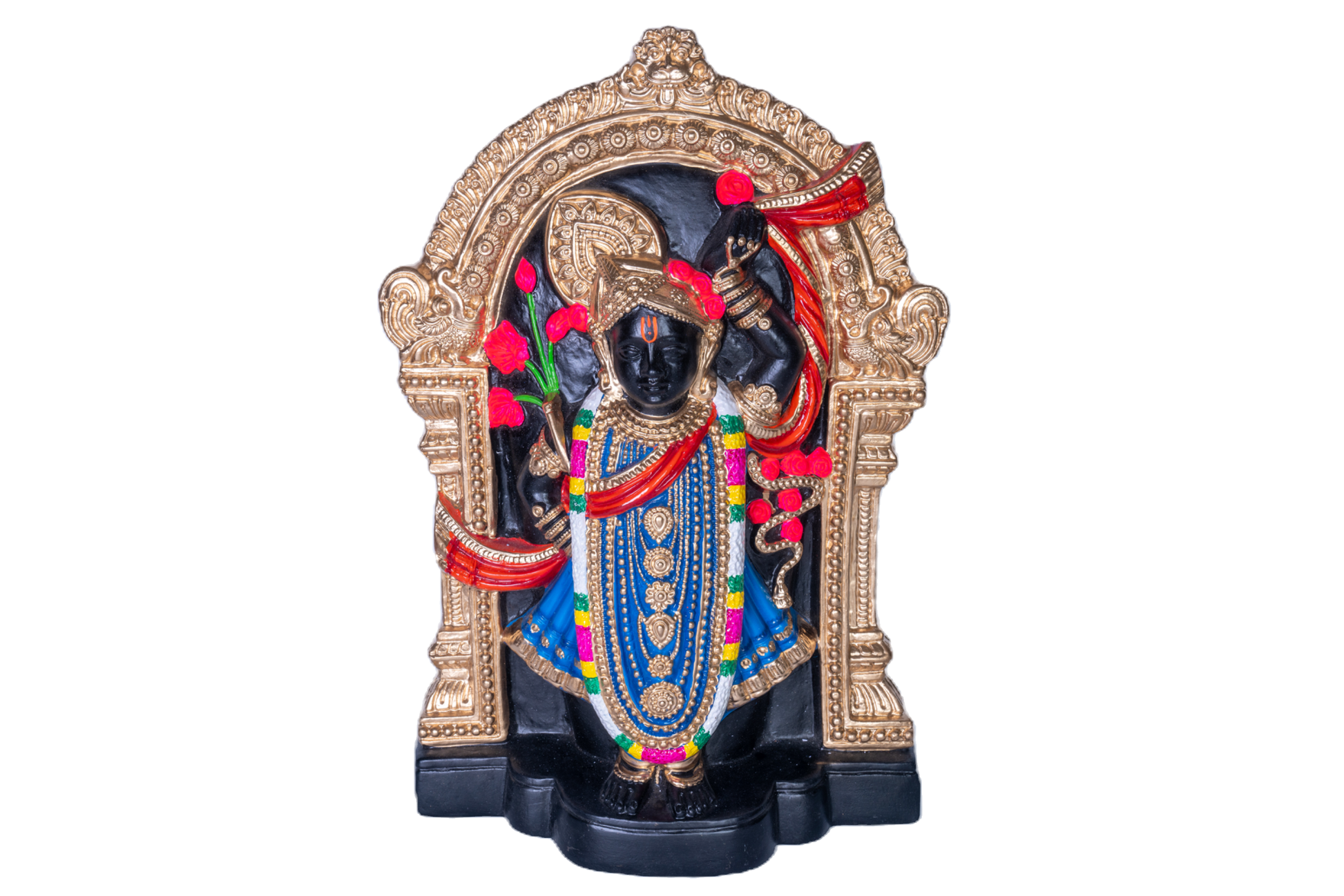 Big Dwaraka Krishnan Paper Mache Golu Doll for Navaratri & Sankaranti – Swatika USA