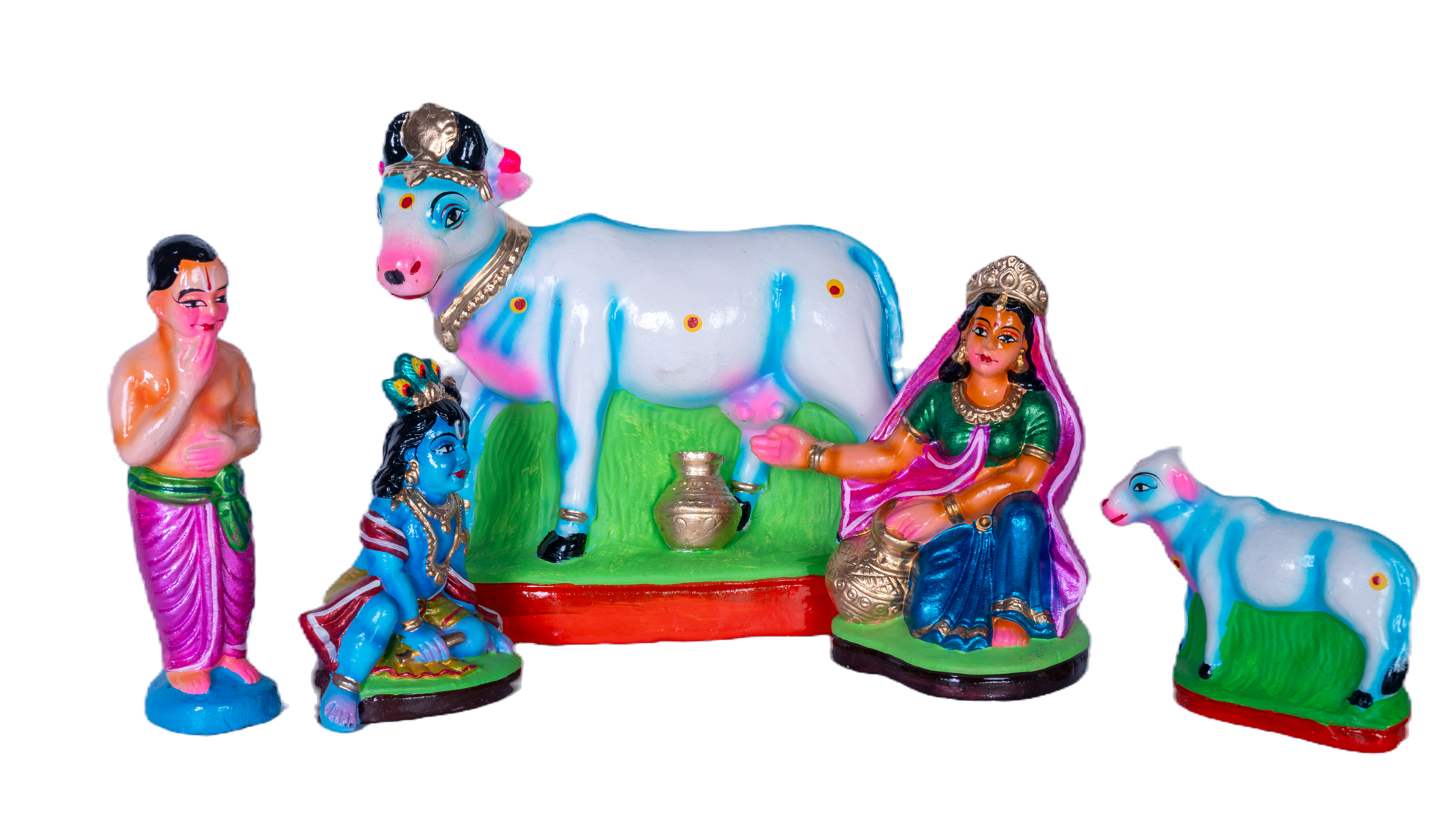 Yasodha Karavai Set Clay Golu Doll for Navaratri & Sankaranti – Swatika USA