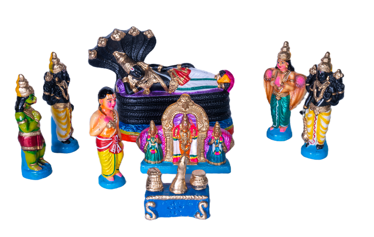 Srirangam Set Clay Golu Doll for Navaratri & Sankaranti – Swatika USA