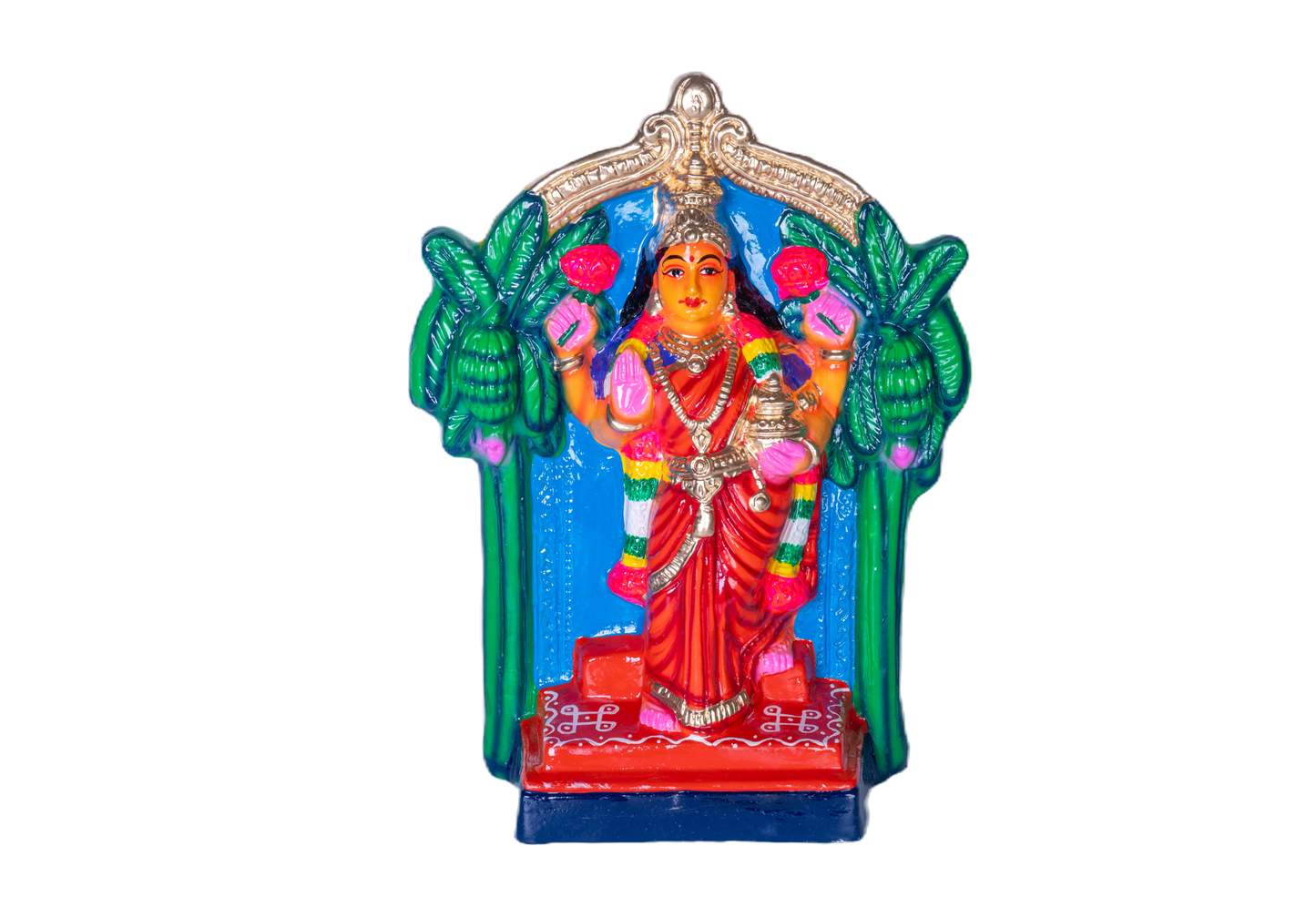 Small Vasthulakshmi Paper Mache Golu Doll for Navaratri & Sankaranti – Swatika USA