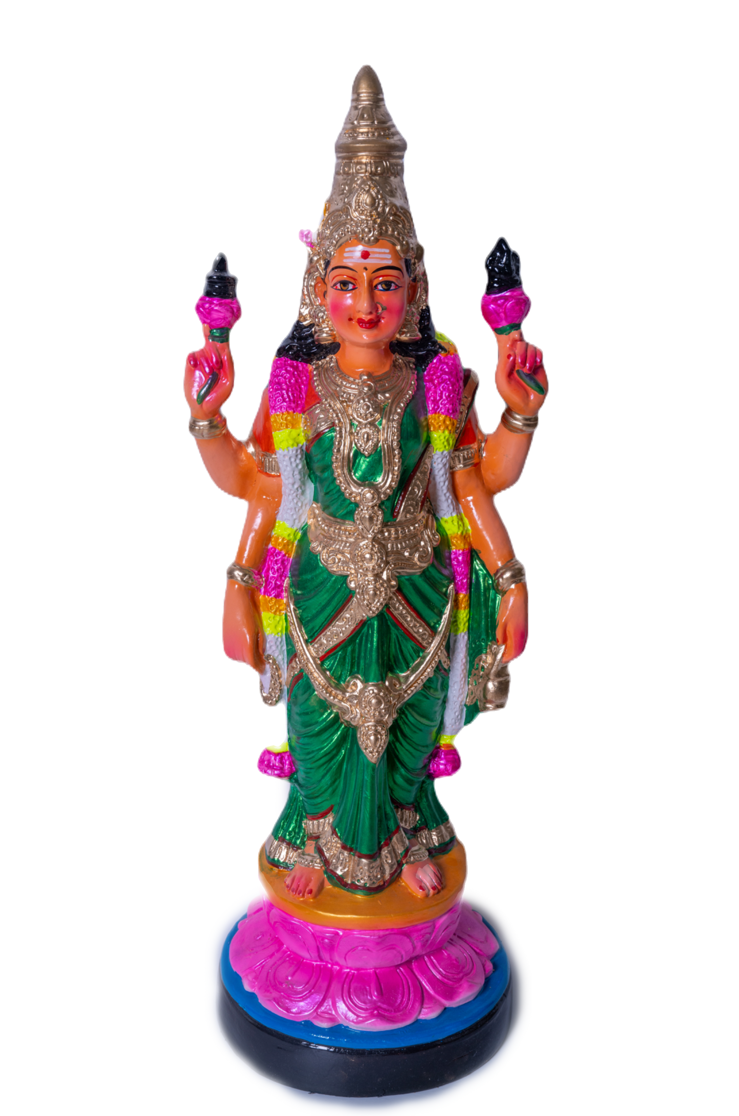 Standing Kasi Visalakshi Paper Mache Golu Doll for Navaratri & Sankaranti – Swatika USA