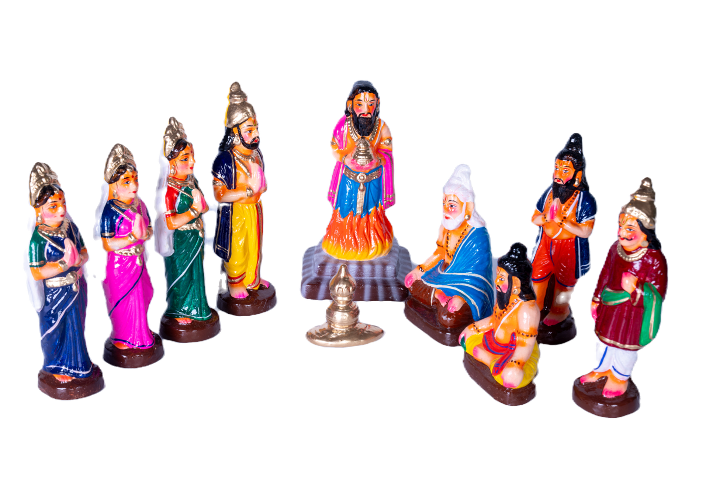 Putra Kameshti Yagam Clay Golu Doll Set for Navaratri & Sankaranti – Swatika USA