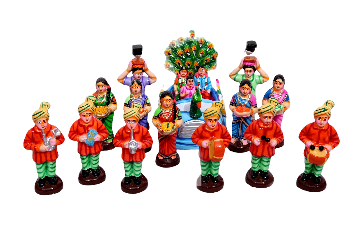 Car Oorvalam Paper Mache Golu Doll Set for Navaratri & Sankaranti – Swatika USA