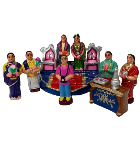 Reception Set Clay Golu Doll Set for Navaratri & Sankaranti – Swatika USA