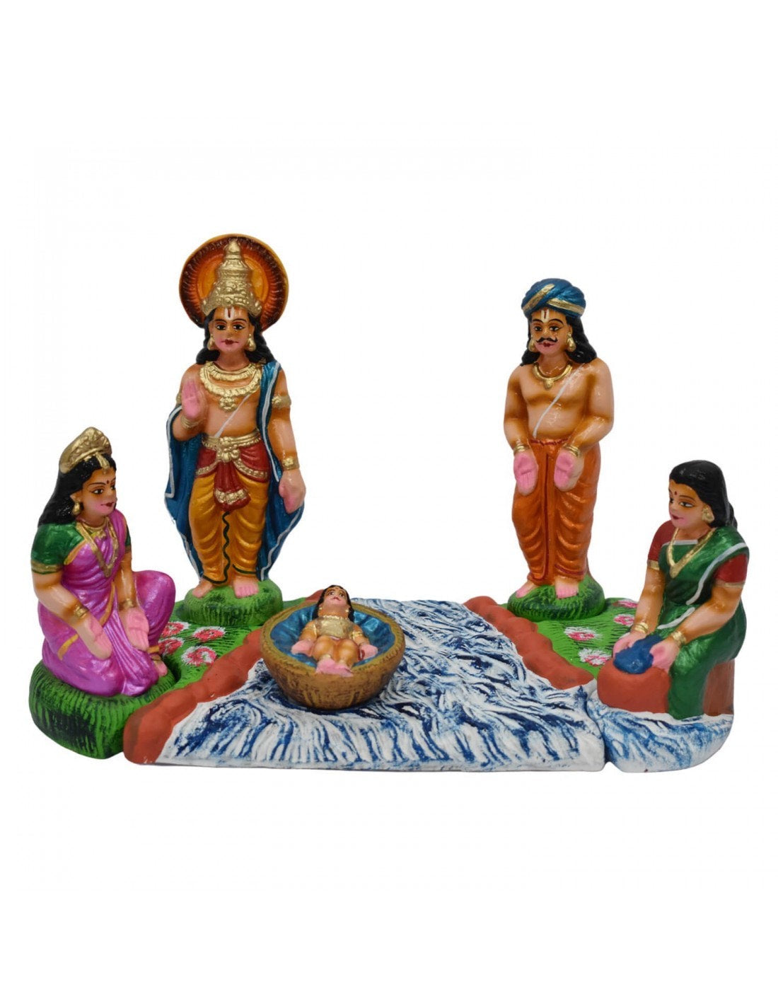 Karna Jananam Clay Golu Doll Set for Navaratri & Sankaranti – Swatika USA