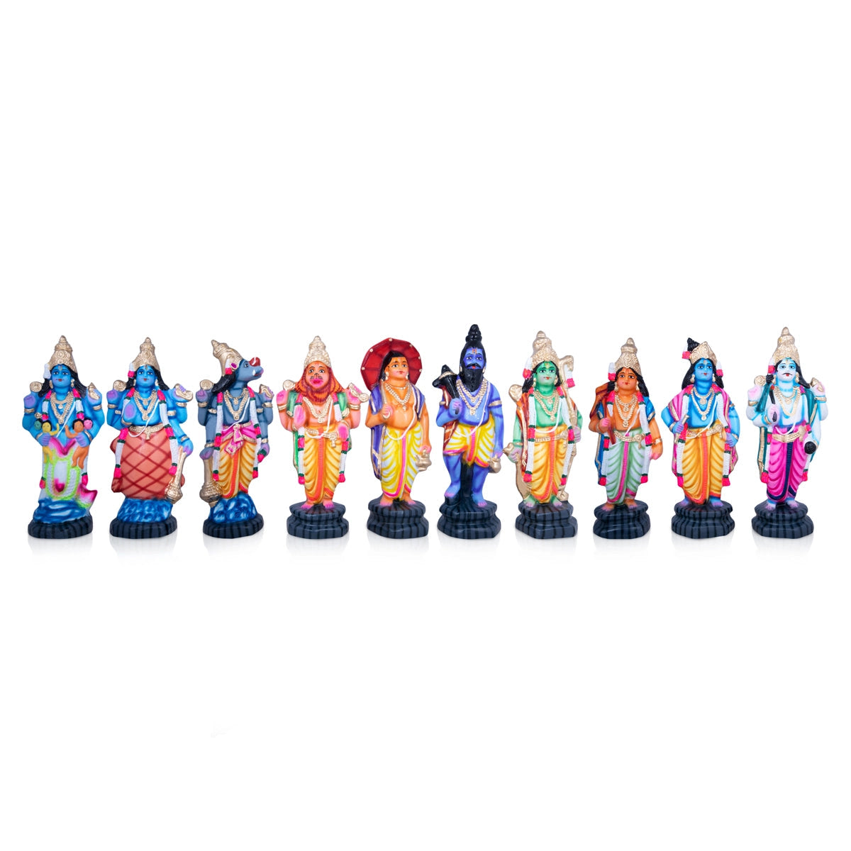 Dasavatharam Paper Mache Golu Doll Set for Navaratri & Sankaranti – Swatika USA