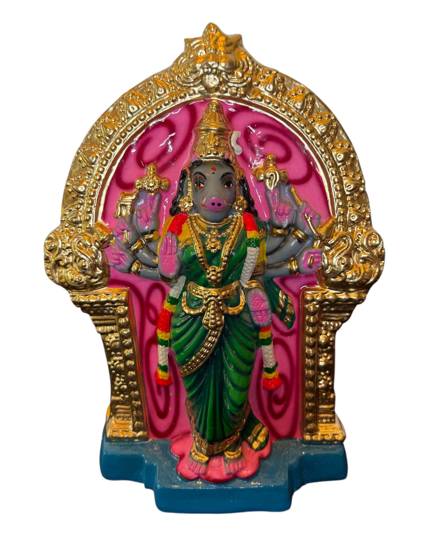 Standing Medium Varahi Amman Paper Mache Golu Doll for Navaratri & Sankaranti – Swatika USA