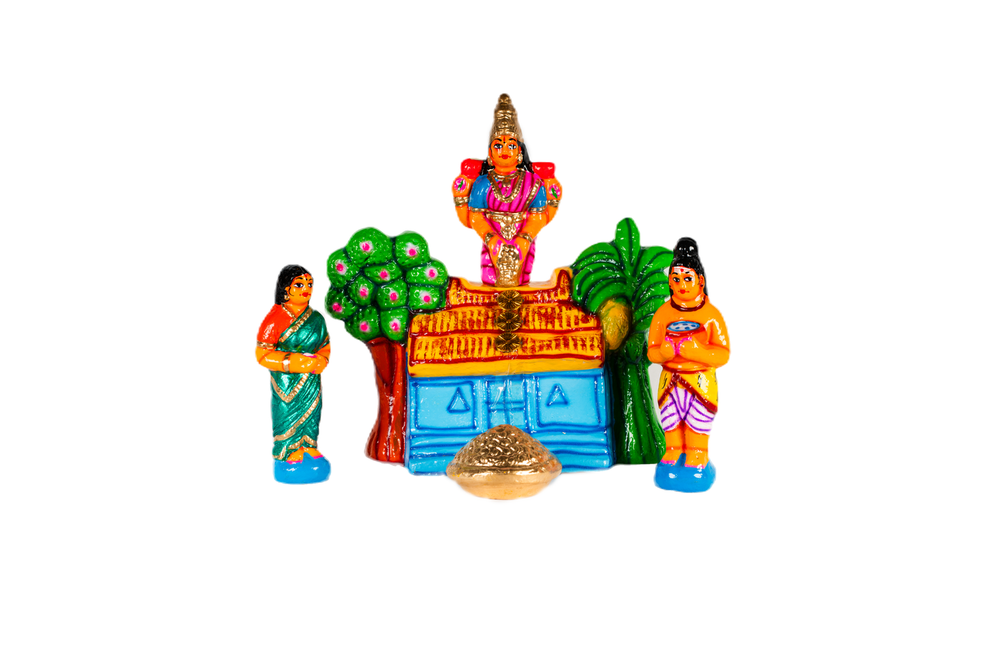 Large Kanakadhara Clay Golu Doll Set for Navaratri & Sankaranti – Swatika USA