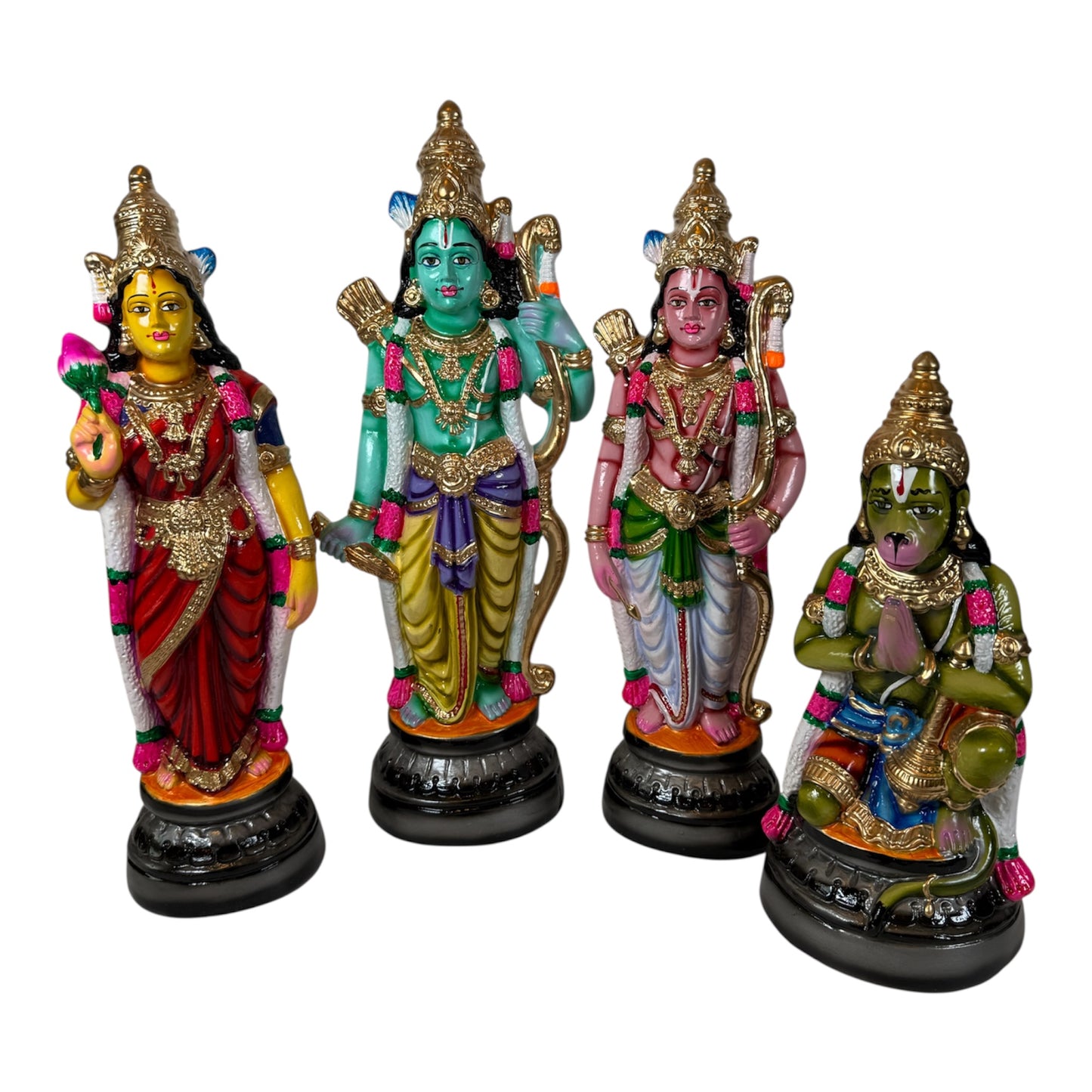 Large Ram Parivar Paper Mache Golu Doll Set for Navaratri & Sankaranti – Swatika USA