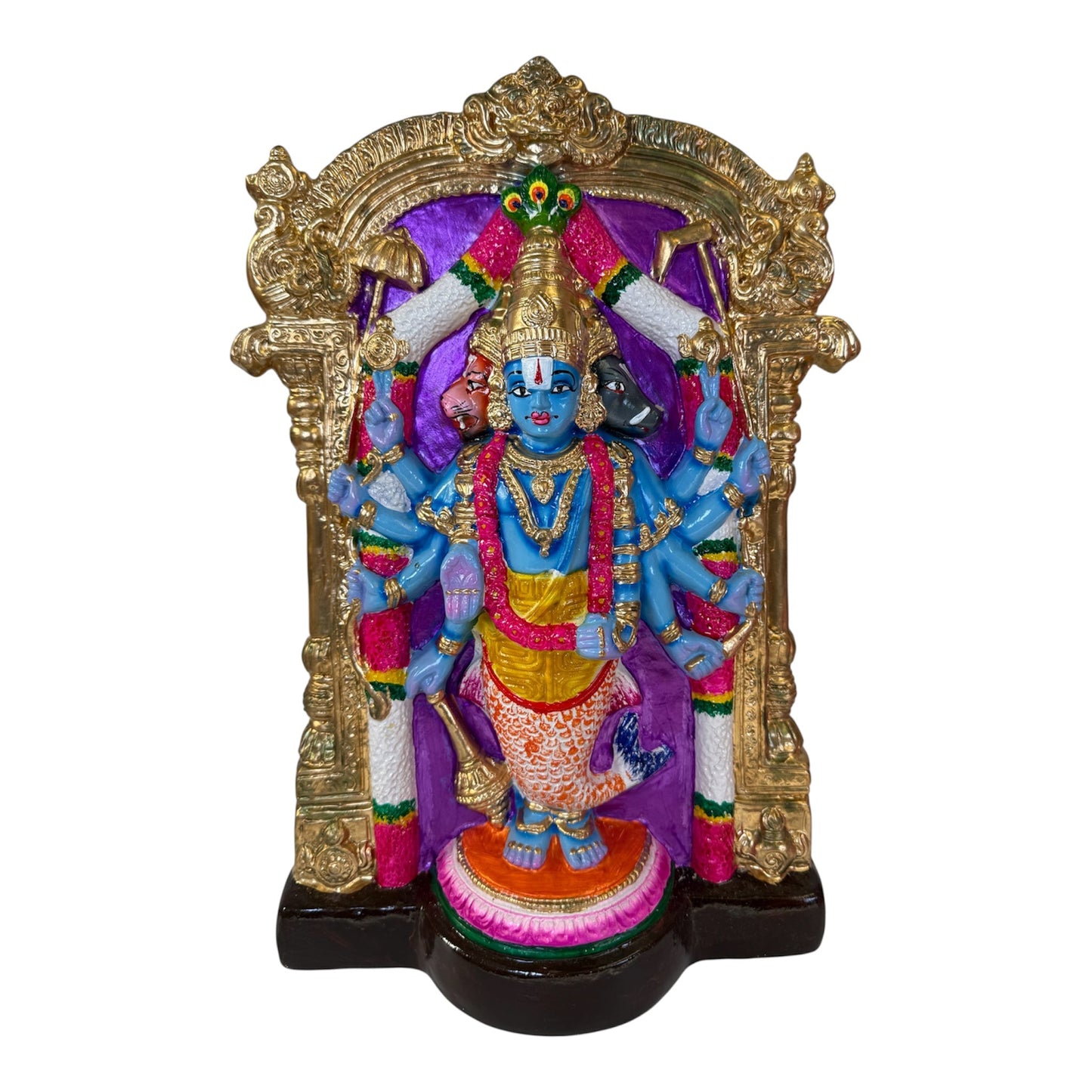 Dasavatharam Perumal Paper Mache Golu Doll for Navaratri & Sankaranti – Swatika USA