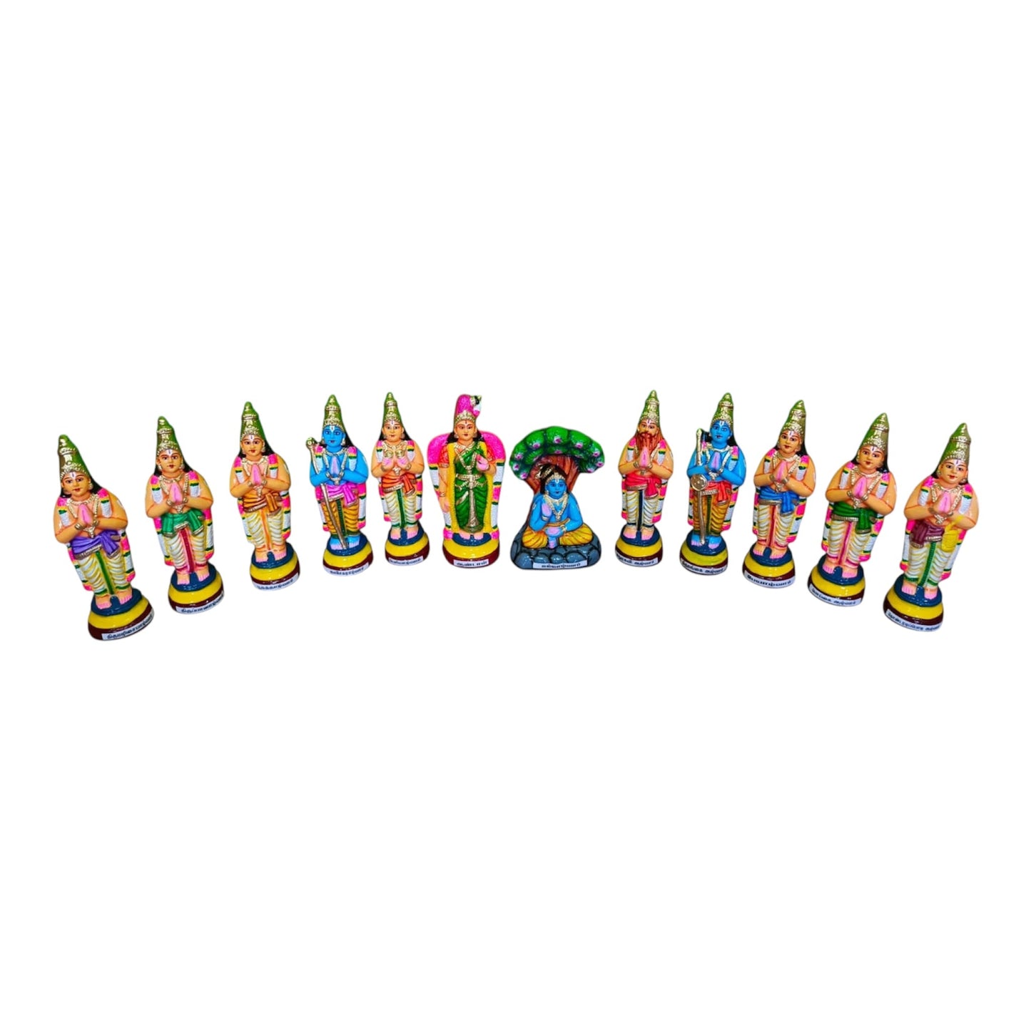 Azhwargal Set Paper Mache Golu Doll for Navaratri & Sankaranti – Swatika USA