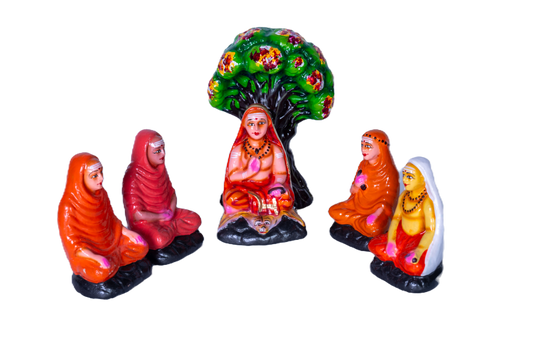 Adhaishankarar Set Clay Golu Doll Set for Navaratri & Sankaranti – Swatika USA