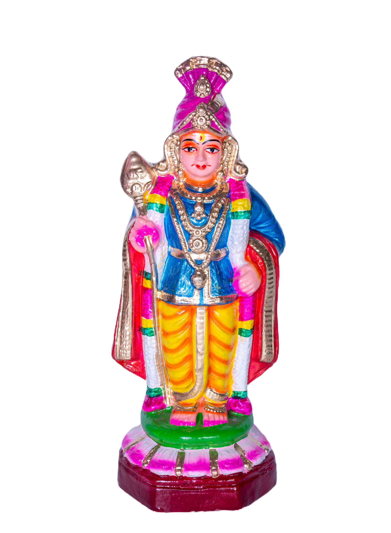 Raja Alangaram Murugan Paper Mache Golu Doll for Navaratri & Sankaranti – Swatika USA