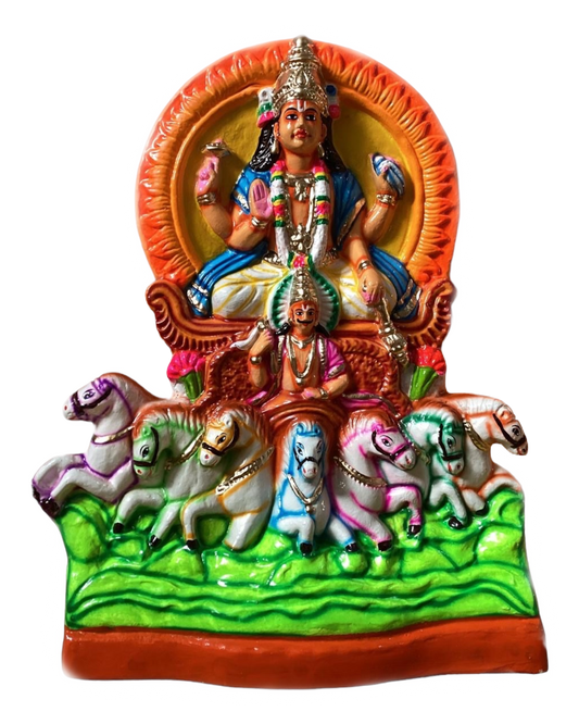 Surya Ratham Paper Mache Golu Doll for Navaratri & Sankaranti – Swatika USA
