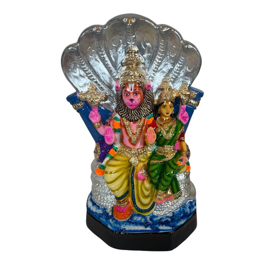 Lakshmi Narasimha Swamy with Snake Paper Mache Golu Doll for Navaratri & Sankaranti – Swatika USA
