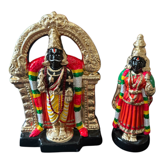 Parthasarathy Perumal Thayar Paper Mache Golu Doll for Navaratri & Sankaranti – Swatika USA