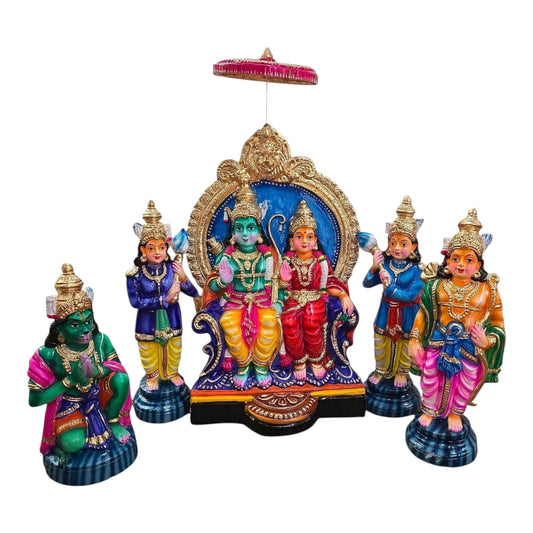 Ramar Pattabhishekam Paper Mache Golu Doll Set for Navaratri & Sankaranti – Swatika USA