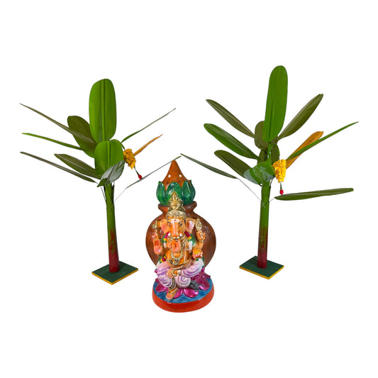 Ganesha & Pooja Banana Tree Golu for Navaratri & Sankaranti – Swatika USA