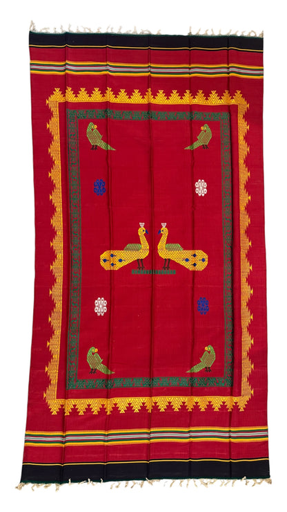 Handwoven Silk Jamakkalam - Swatika USA