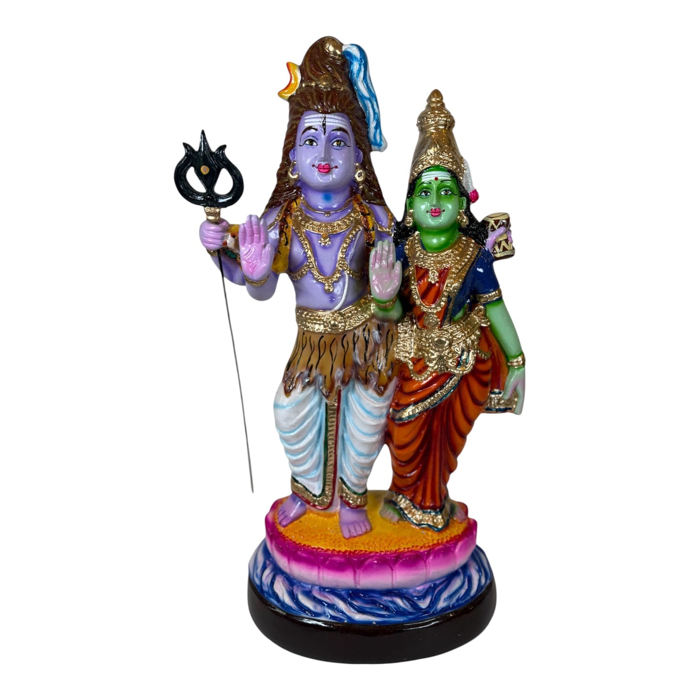 Sivan Parvathy Standing Paper Mache Golu Doll for Navaratri & Sankaranti – Swatika USA