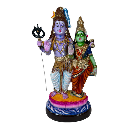 Sivan Parvathy Standing Paper Mache Golu Doll for Navaratri & Sankaranti – Swatika USA