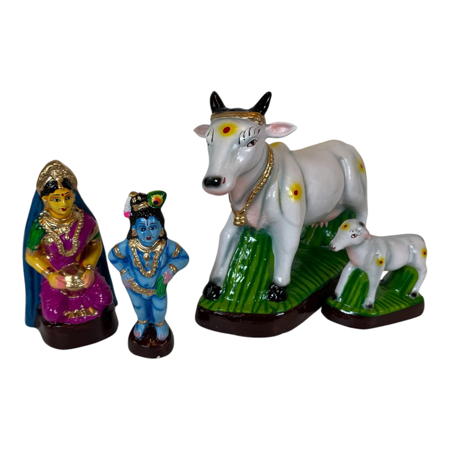 Yasodha Set Paper Mache Golu Doll for Navaratri & Sankaranti – Swatika USA
