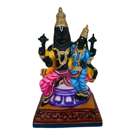 Black Lakshmi Narasimhar Paper Mache Golu Doll for Navaratri & Sankaranti – Swatika USA