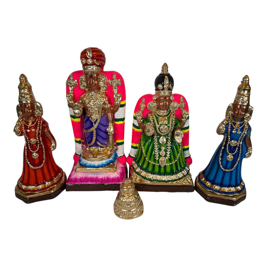 Varadharaja Perumal and Perundevi Thayar Paper Mache Golu Doll for Navaratri & Sankaranti – Swatika USA