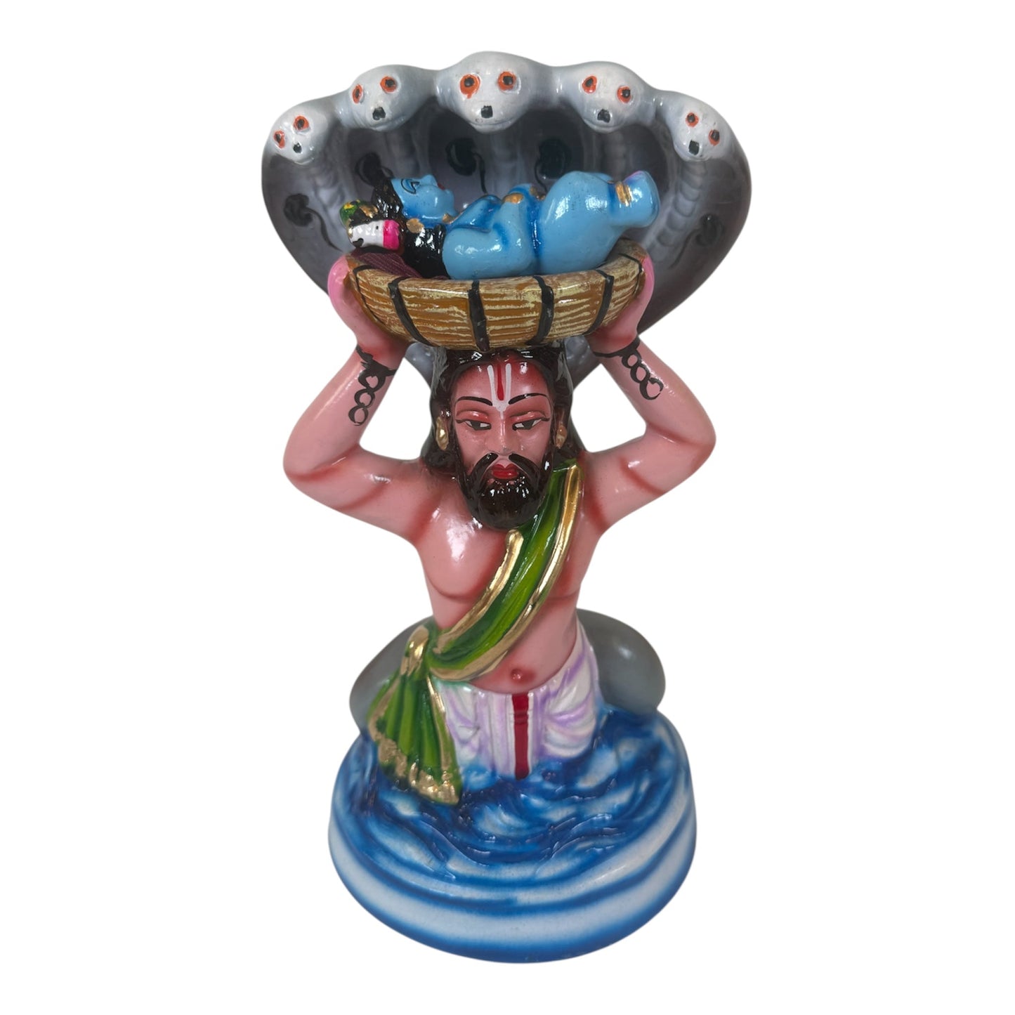 Vasudeva Krishna Paper Mache Golu Doll for Navaratri & Sankaranti – Swatika USA