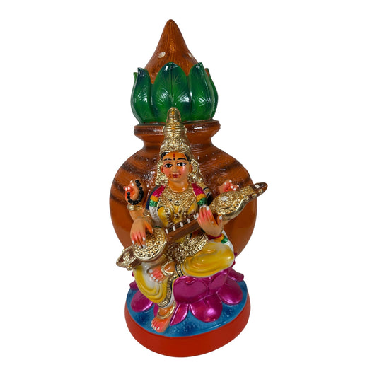 Kalasa Saraswathy Paper Mache Golu Doll for Navaratri & Sankaranti – Swatika USA