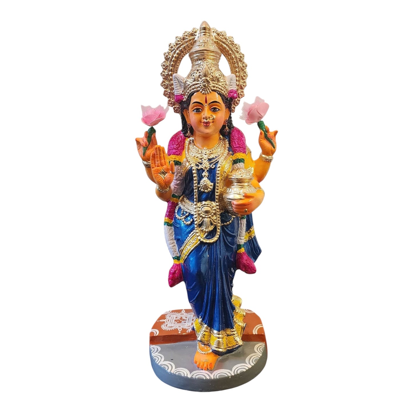 Vasthu Lakshmi Large Paper Mache Golu Doll for Navaratri & Sankaranti – Swatika USA