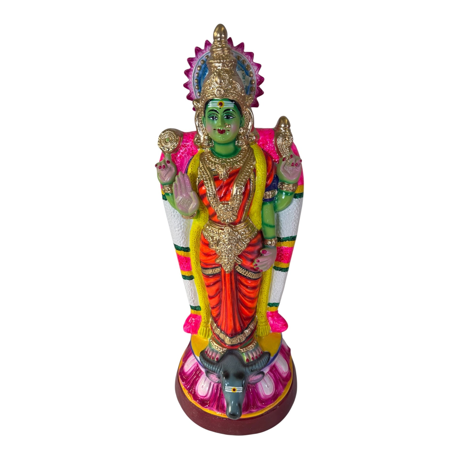 Standing Vishnu Durga Paper Mache Golu Doll for Navaratri & Sankaranti – Swatika USA