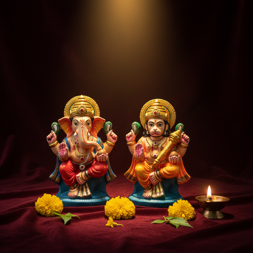 Ganesha and Hanuman